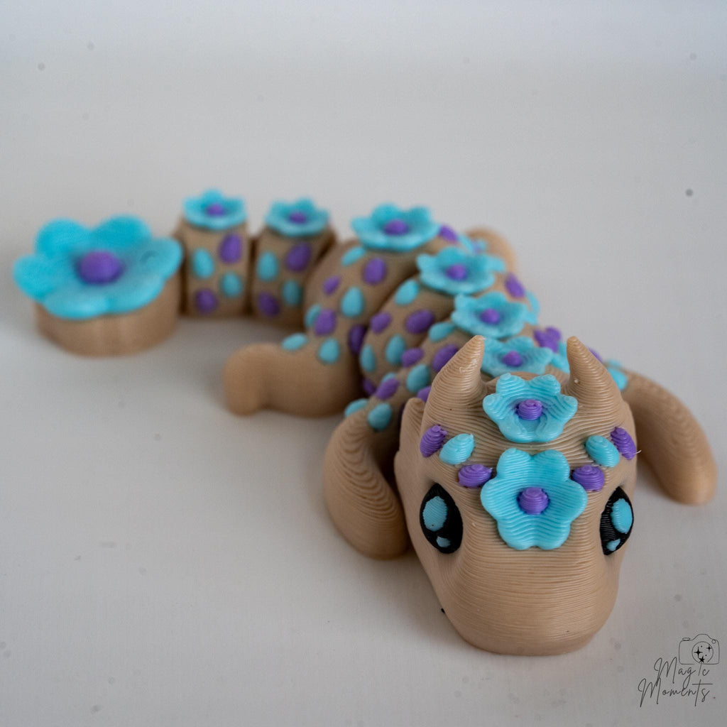 cute floral dragon 3d printed articulated creature