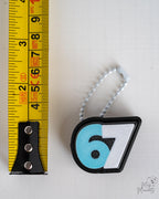 67 keychain size reference 3d printed clicker with ruler