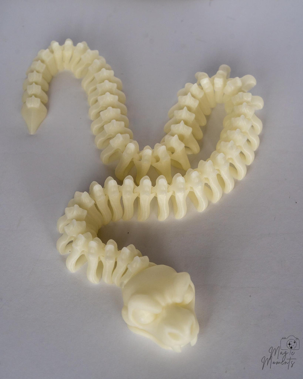 flexible articulated skeleton snake 3d printed bone