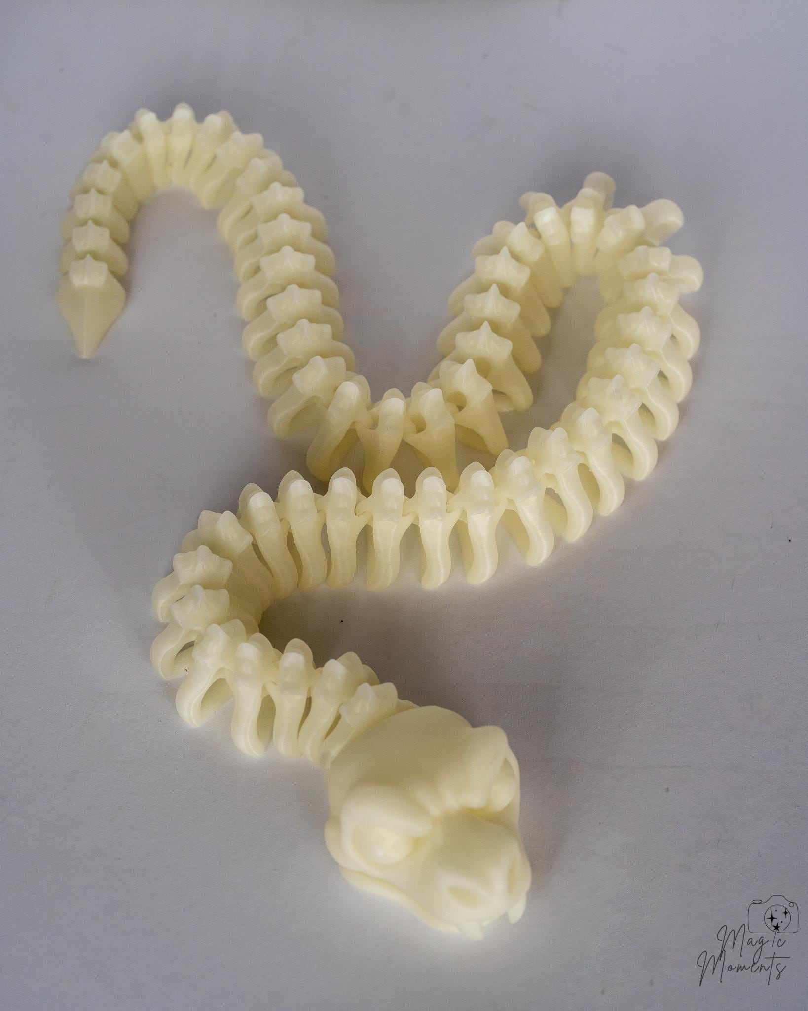 flexible articulated skeleton snake 3d printed bone