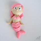 pink mermaid figurine 3d printed fantasy decor