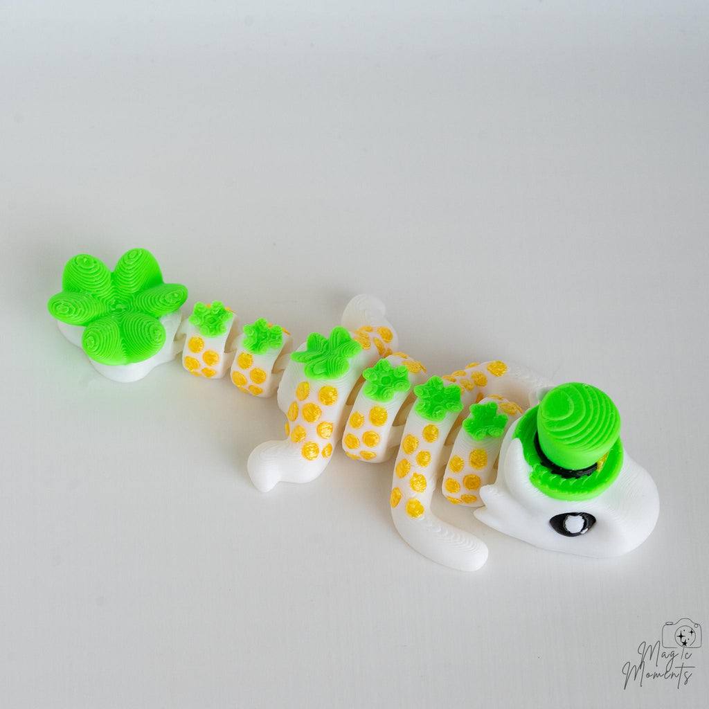 st patricks day dragon 3d printed articulated fantasy creature