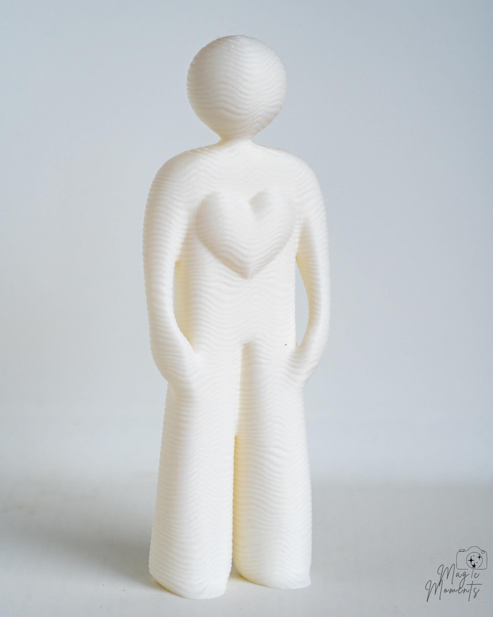 white minimalist human figure