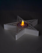 glowing star tealight holder decoration