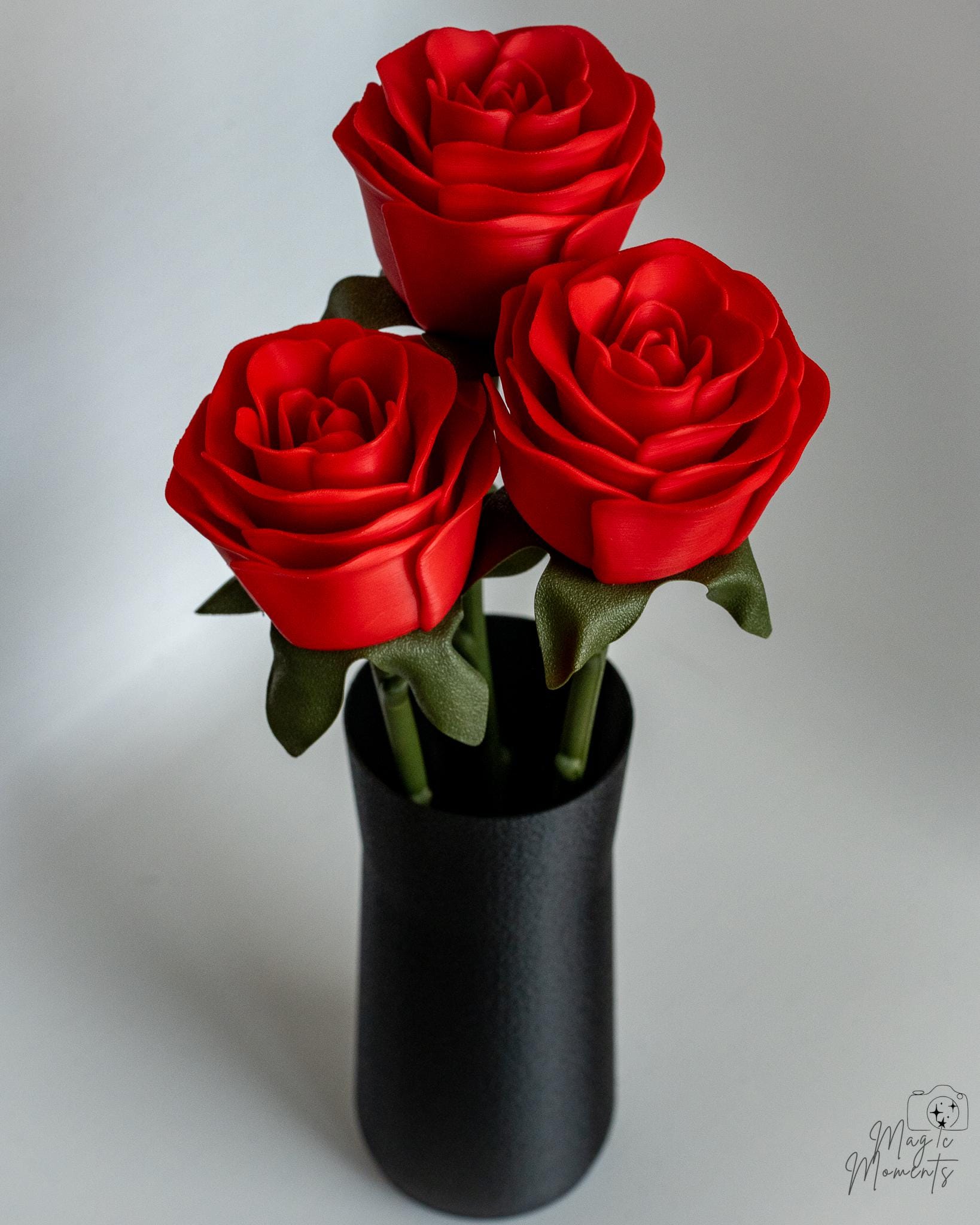 Eternal Rose Bouquet in Vase Artificial Flowers Home Decor Gift for Her