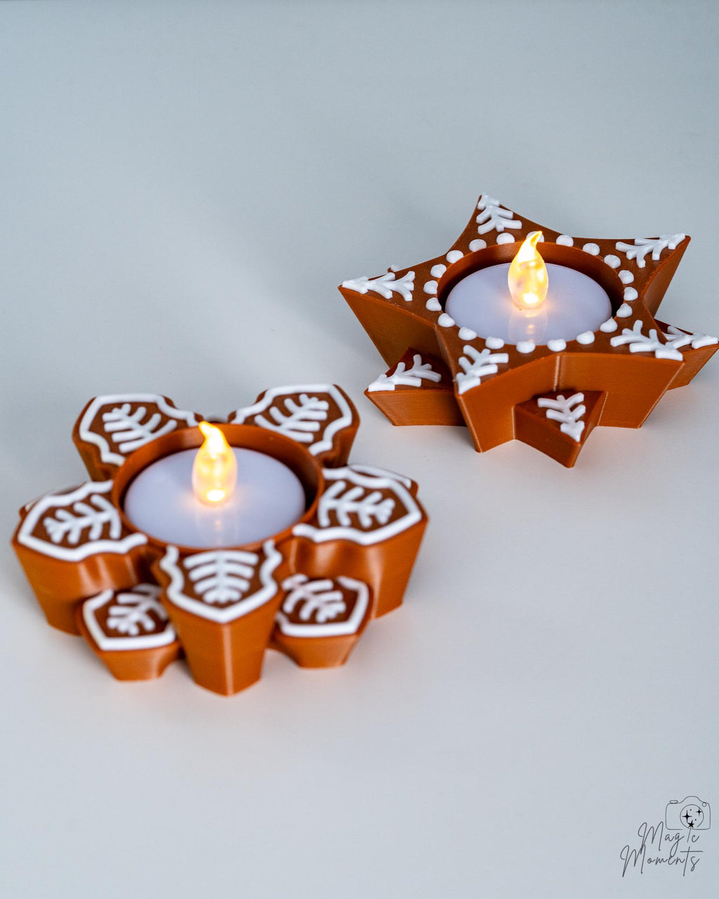 snowflake tealight holders christmas decor set