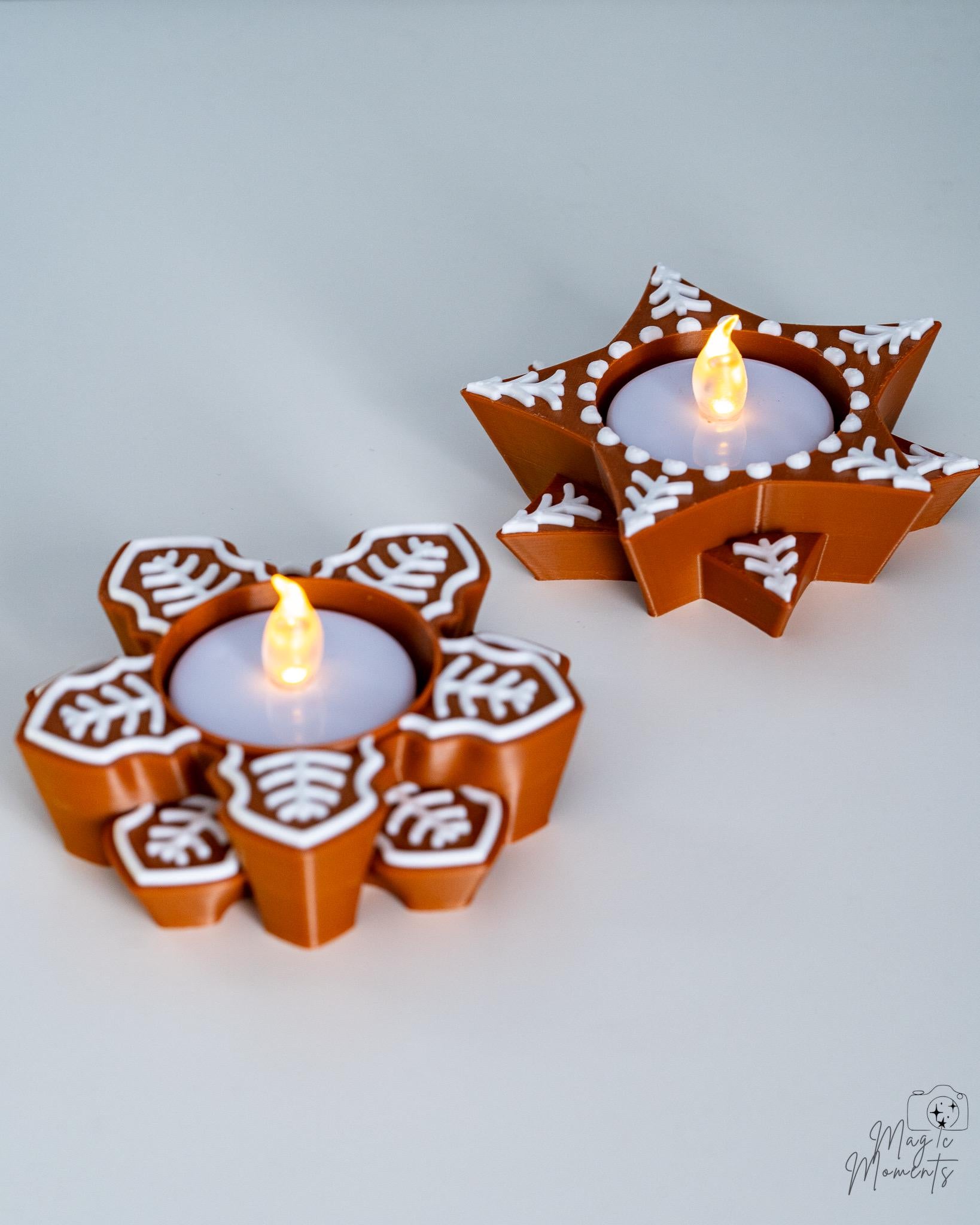 snowflake tealight holders christmas decor set