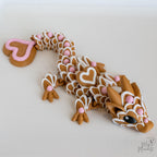 articulated gingerbread dragon with heart details 3d printed decor