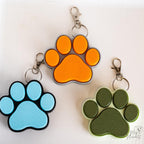 paw print clicker keychains set
