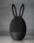Black bunny ear Easter egg container with modern matte finish