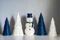 Blue and white Christmas decoration collection with minimalist design