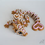 cute valentine dragon 3d printed articulated creature