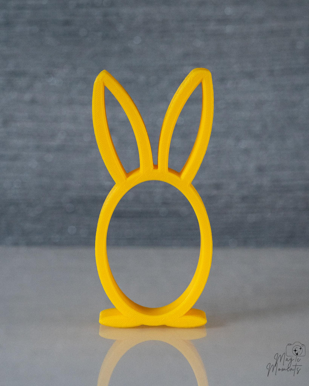 Yellow bunny egg holder decorative stand