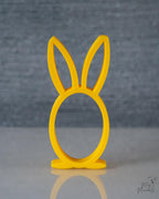 Yellow bunny egg holder decorative stand