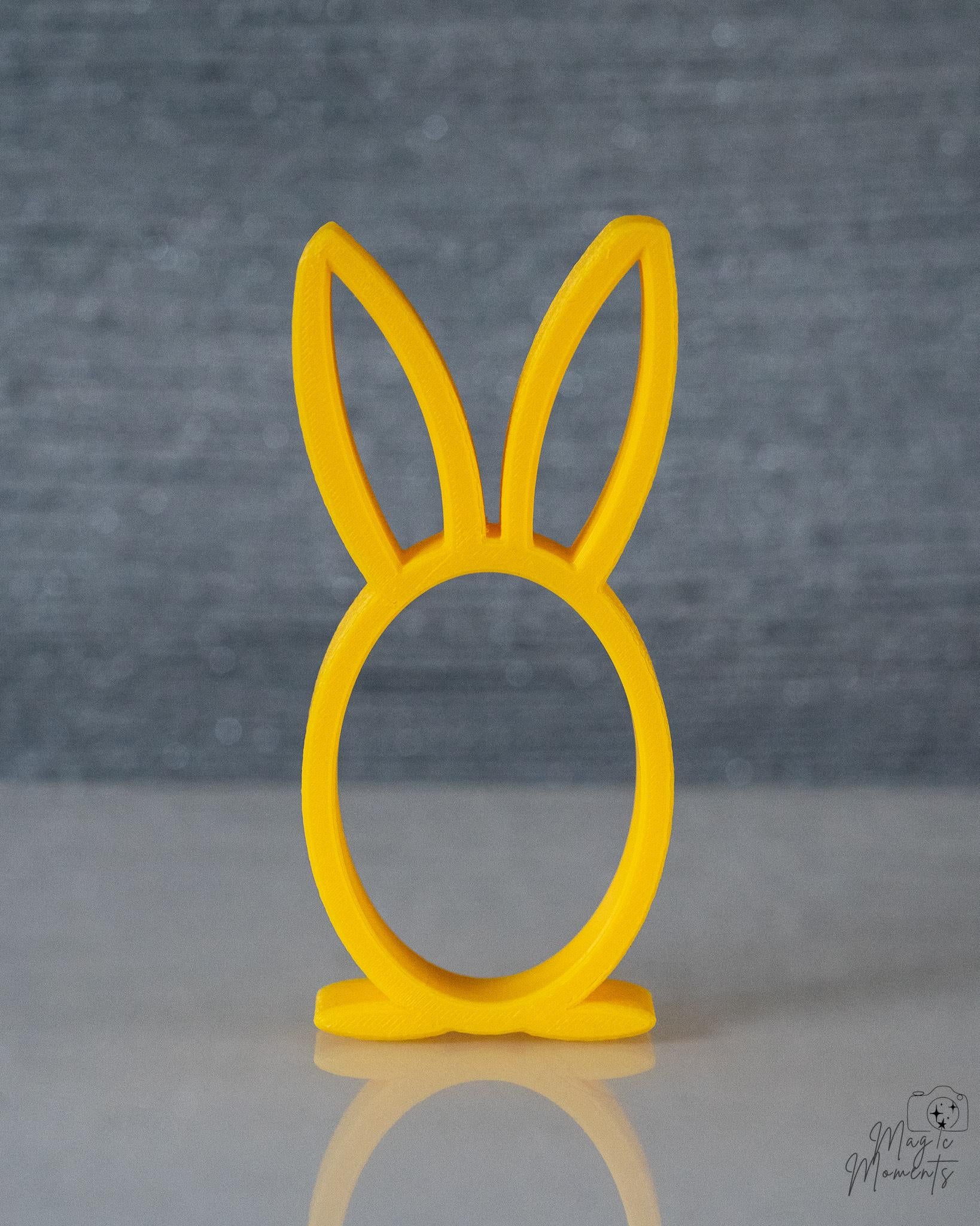 Yellow bunny egg holder decorative stand
