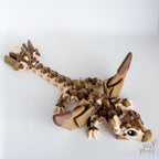 3D printed fantasy dragon with chocolate inspired details