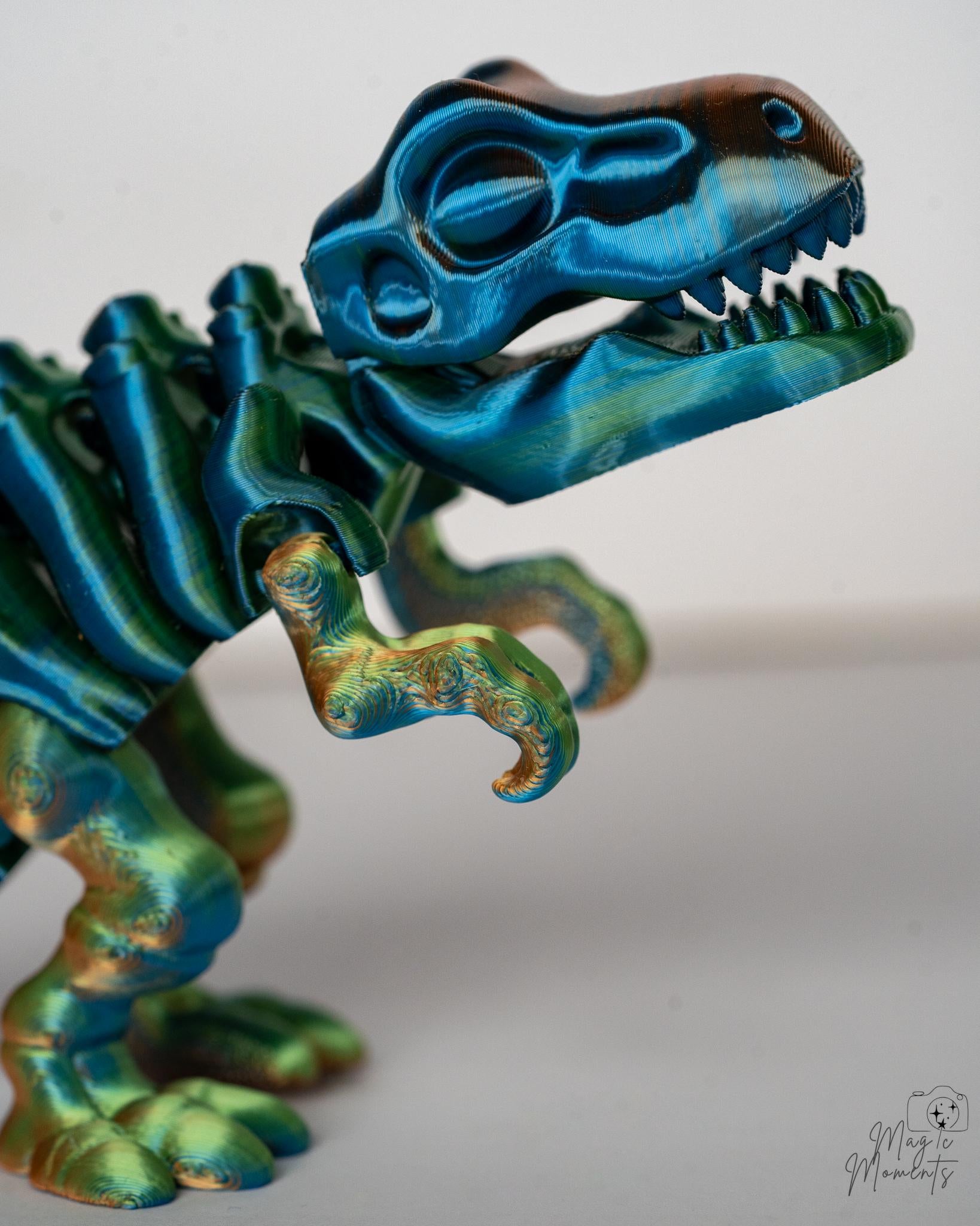 colourful skeleton dinosaur figure
