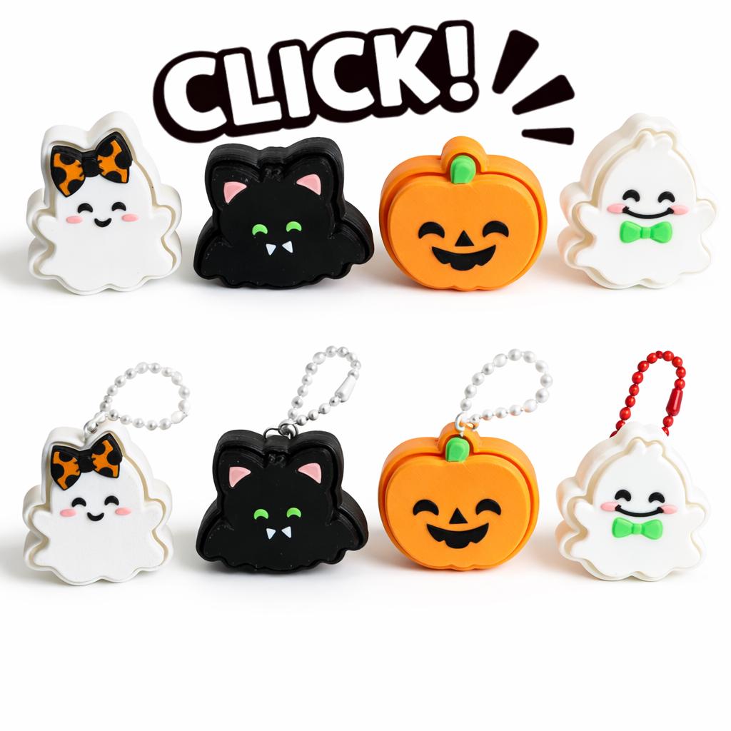 halloween clicker collection ghost bat pumpkin