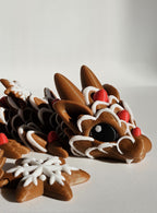 articulated gingerbread dragon 3d printed christmas dragon decorative figure