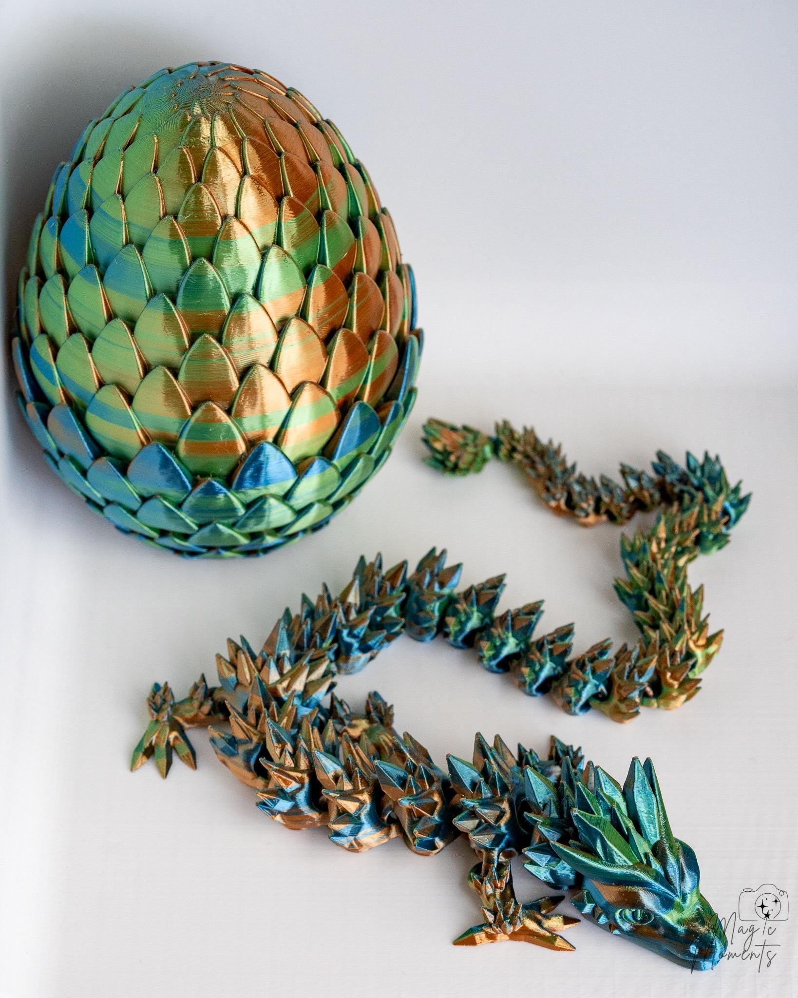 dragon egg with crystal dragon figure