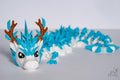 Flexible winter dragon figure with detailed fantasy head design