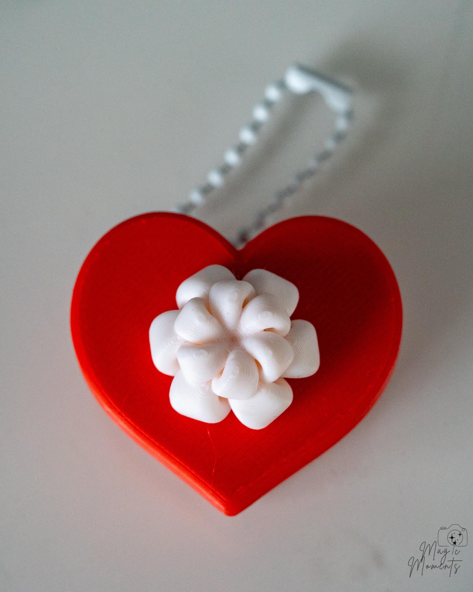 Heart Clicker - Colourful Heart Fidget Keychain