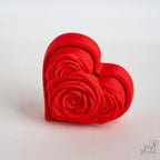 3d printed rose heart fidget clicker keychain