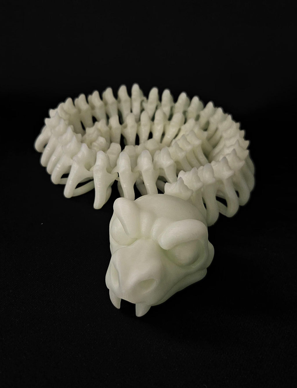 articulated skeleton snake 3d printed bone serpent figure