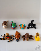 cute animal figurine set 3d printed mini creatures collection