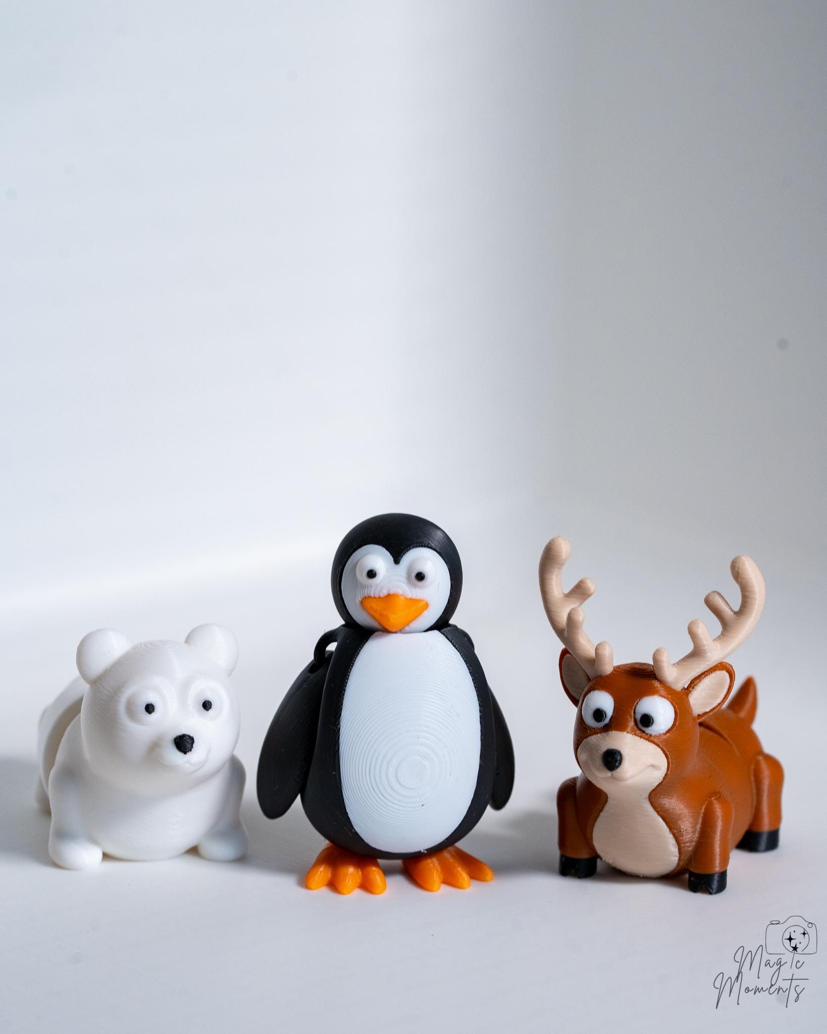 Arctic Animals Collection - 3D Printed Winter Decor Set