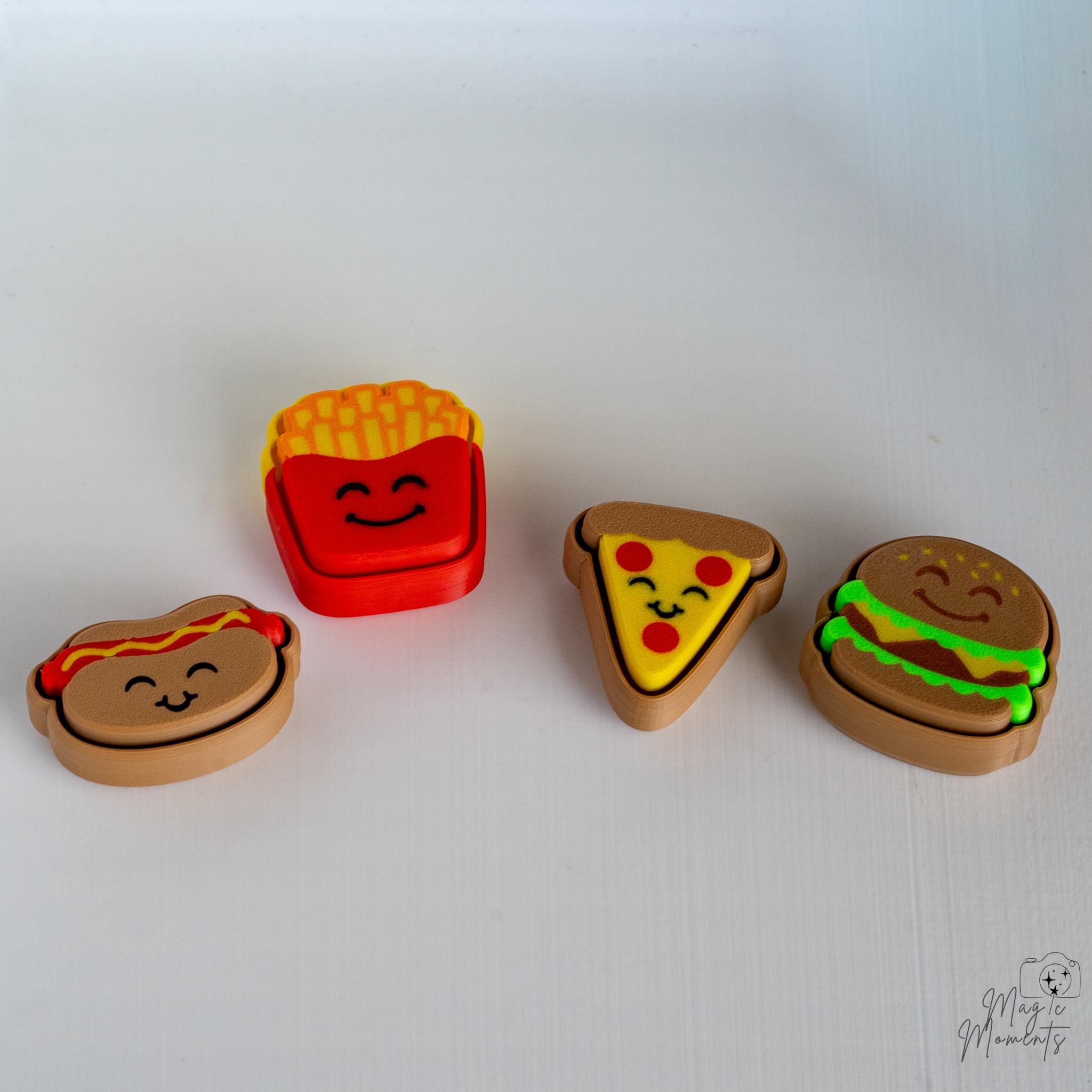 cute fast food clicker fidget set
