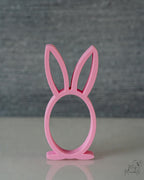 Pink bunny egg holder stand for chocolate eggs