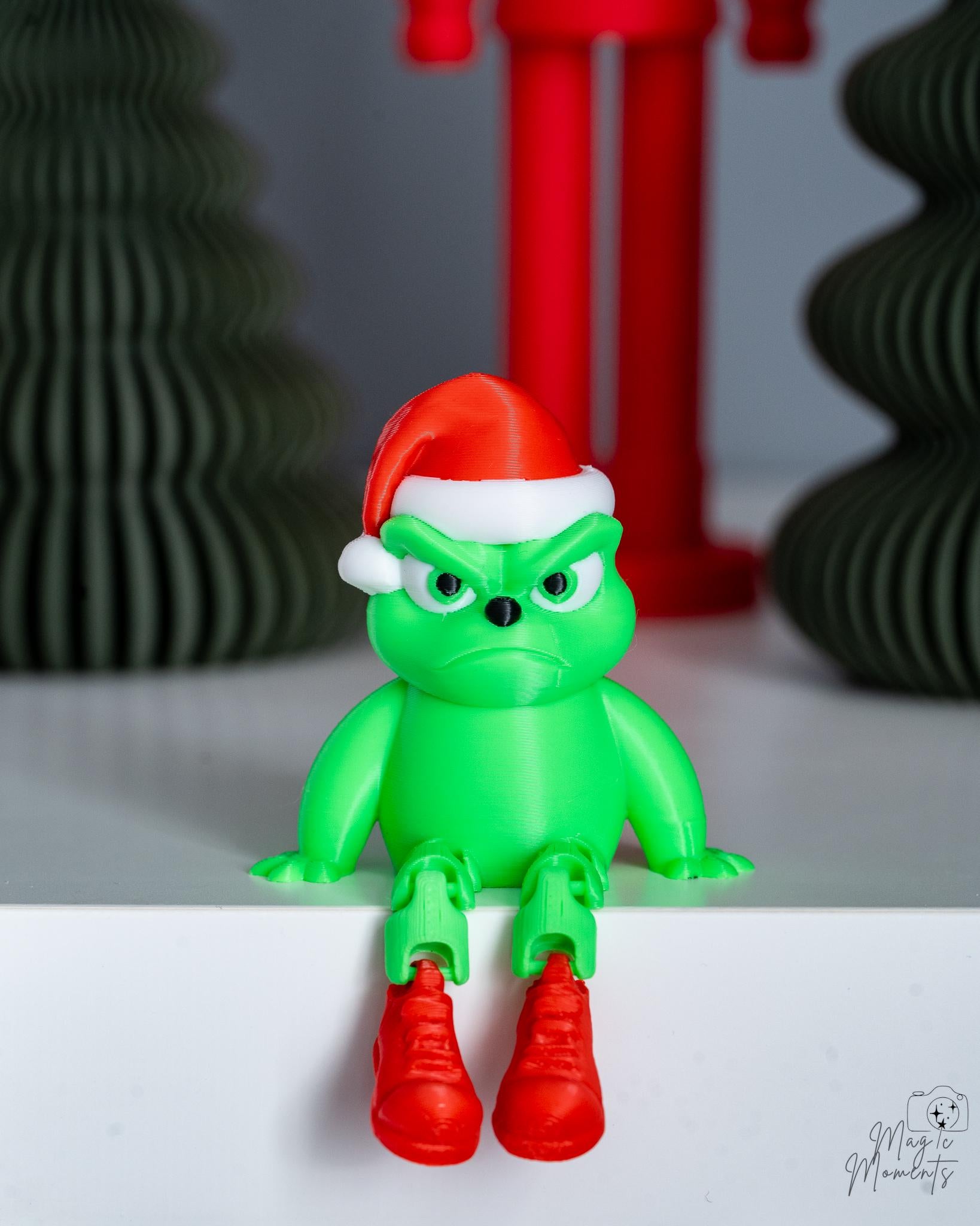 Articulated Christmas Angel Figures - Festive Shelf Sitting Decorations