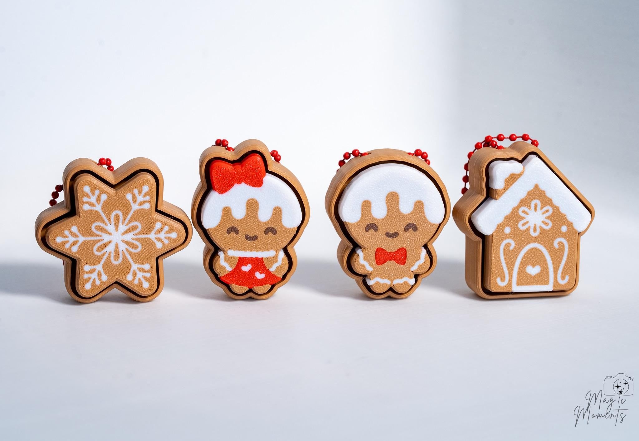 christmas gingerbread clicker keychains