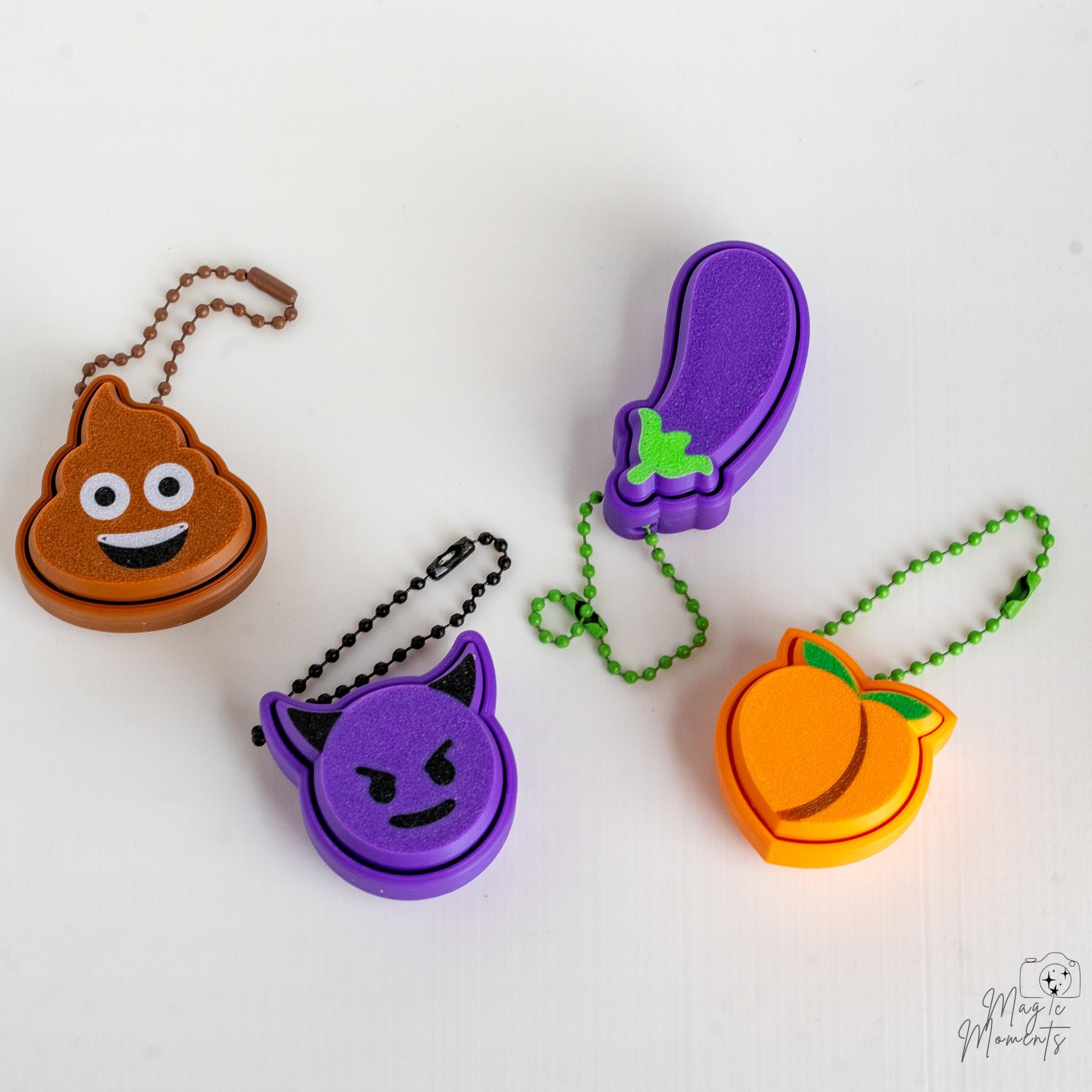 funny emoji keychains 3d printed clicker charms