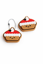 christmas pudding clicker keychains